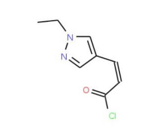 (2E)-3-(1-Ethyl-1H-pyrazol-4-yl)acryloyl chloride - chemical structure image