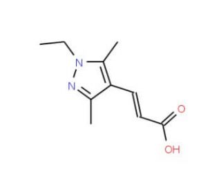 (2E)-3-(1-Ethyl-3,5-dimethyl-1H-pyrazol-4-yl)-acrylic acid - chemical structure image