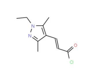 (2E)-3-(1-Ethyl-3,5-dimethyl-1H-pyrazol-4-yl)-acryloyl chloride - chemical structure image