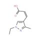 (2E)-3-(1-Ethyl-3-methyl-1H-pyrazol-4-yl)-acrylic acid - chemical structure image