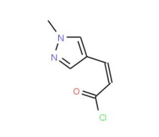 (2E)-3-(1-Methyl-1H-pyrazol-4-yl)acryloyl chloride - chemical structure image