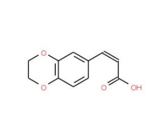 (2E)-3-(2,3-dihydro-1,4-benzodioxin-6-yl)acrylic acid (CAS 14939-91-4) - chemical structure image
