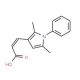(2E)-3-(2,5-dimethyl-1-phenyl-1H-pyrrol-3-yl)acrylic acid - chemical structure image