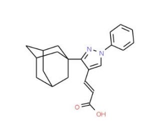 (2E)-3-[3-(1-Adamantyl)-1-phenyl-1H-pyrazol-4-yl]-acrylic acid - chemical structure image