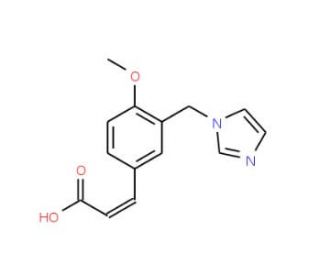 (2E)-3-[3-(1H-Imidazol-1-ylmethyl)-4-methoxyphenyl]acrylic acid - chemical structure image