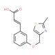 (2E)-3-{3-[(2-methyl-1,3-thiazol-4-yl)methoxy]phenyl}acrylic acid - chemical structure image