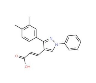 (2E)-3-[3-(3,4-dimethylphenyl)-1-phenyl-1H-pyrazol-4-yl]acrylic acid - chemical structure image