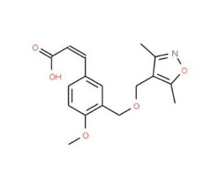 (2E)-3-(3-{[(3,5-Dimethylisoxazol-4-yl)methoxy]-methyl}-4-methoxyphenyl)acrylic acid - chemical structure image