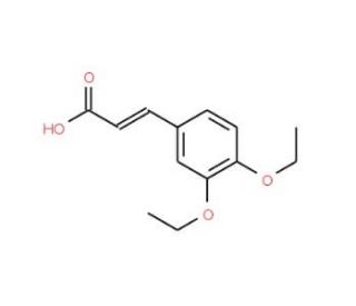 (2E)-3-(3,4-diethoxyphenyl)acrylic acid (CAS 137013-00-4) - chemical structure image