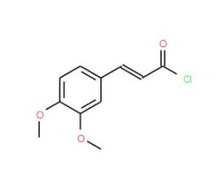 (2E)-3-(3,4-dimethoxyphenyl)acryloyl chloride (CAS 39856-08-1) - chemical structure image
