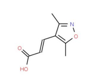(2E)-3-(3,5-Dimethylisoxazol-4-yl)acrylic acid - chemical structure image