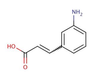 (2E)-3-(3-aminophenyl)acrylic acid (CAS 127791-53-1) - chemical structure image