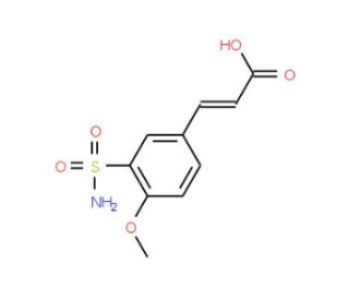 (2E)-3-[3-(aminosulfonyl)-4-methoxyphenyl]acrylic acid - chemical structure image
