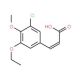 (2E)-3-(3-chloro-5-ethoxy-4-methoxyphenyl)acrylic acid - chemical structure image