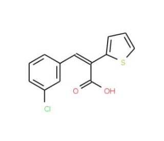 (2E)-3-(3-chlorophenyl)-2-thien-2-ylacrylic acid - chemical structure image