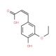 (2E)-3-(3-ethoxy-4-hydroxyphenyl)acrylic acid (CAS 16555-66-1) - chemical structure image