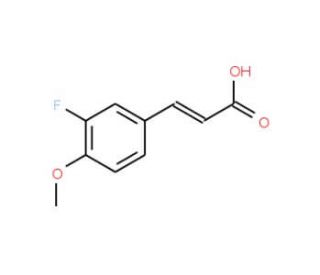 (2E)-3-(3-fluoro-4-methoxyphenyl)acrylic acid (CAS 630424-79-2) - chemical structure image