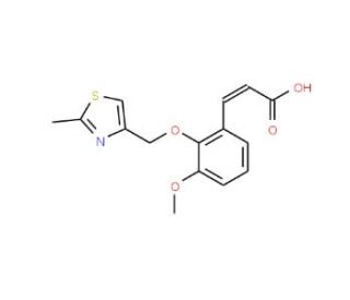 (2E)-3-{3-methoxy-2-[(2-methyl-1,3-thiazol-4-yl)methoxy]phenyl}acrylic acid - chemical structure image