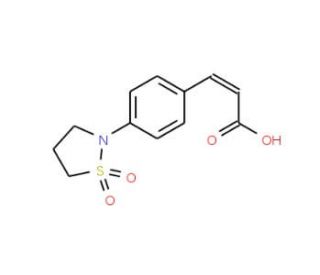 (2E)-3-[4-(1,1-dioxidoisothiazolidin-2-yl)phenyl]acrylic acid - chemical structure image