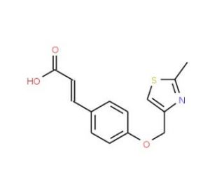(2E)-3-{4-[(2-methyl-1,3-thiazol-4-yl)methoxy]phenyl}acrylic acid - chemical structure image