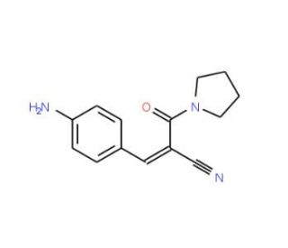 (2E)-3-(4-aminophenyl)-2-(pyrrolidin-1-ylcarbonyl)acrylonitrile - chemical structure image