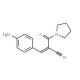 (2E)-3-(4-aminophenyl)-2-(pyrrolidin-1-ylcarbonyl)acrylonitrile - chemical structure image