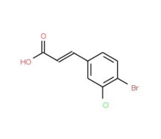 (2E)-3-(4-bromo-3-chlorophenyl)acrylic acid - chemical structure image
