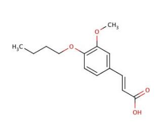 (2E)-3-(4-butoxy-3-methoxyphenyl)acrylic acid - chemical structure image