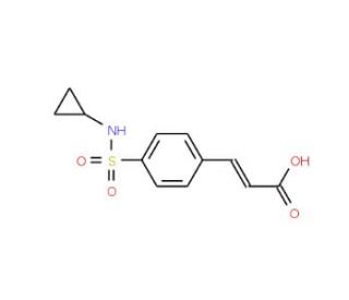 (2E)-3-{4-[(cyclopropylamino)sulfonyl]phenyl}acrylic acid - chemical structure image