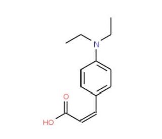 (2E)-3-[4-(Diethylamino)phenyl]acrylic acid (CAS 78776-25-7) - chemical structure image