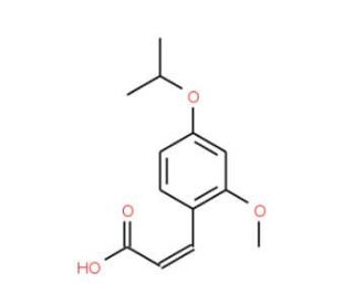 (2E)-3-(4-Isopropoxy-2-methoxyphenyl)acrylic acid - chemical structure image