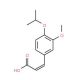 (2E)-3-(4-isopropoxy-3-methoxyphenyl)acrylic acid (CAS 32022-22-3) - chemical structure image