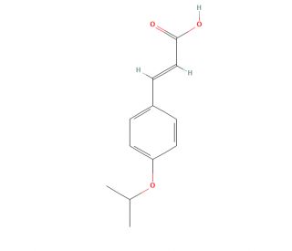 (2E)-3-(4-isopropoxyphenyl)acrylic acid (CAS 586960-22-7) - chemical structure image