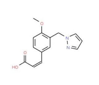 (2E)-3-[4-Methoxy-3-(1H-pyrazol-1-ylmethyl)phenyl]acrylic acid - chemical structure image