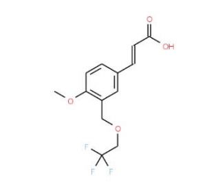 (2E)-3-{4-Methoxy-3-[(2,2,2-trifluoroethoxy)-methyl]phenyl}acrylic acid - chemical structure image