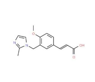 (2E)-3-{4-Methoxy-3-[(2-methyl-1H-imidazol-1-yl)-methyl]phenyl}acrylic acid - chemical structure image