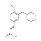 (2E)-3-[4-Methoxy-3-(morpholin-4-ylmethyl)phenyl]-acrylic acid - chemical structure image
