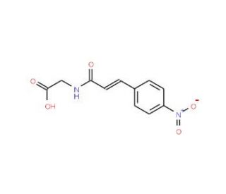 {[(2E)-3-(4-nitrophenyl)prop-2-enoyl]amino}acetic acid (CAS 150013-03-9) - chemical structure image