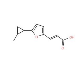 (2E)-3-[5-(2-methylcyclopropyl)-2-furyl]acrylic acid - chemical structure image