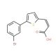 (2E)-3-[5-(3-bromophenyl)thien-2-yl]acrylic acid - chemical structure image