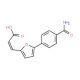 (2E)-3-{5-[4-(aminocarbonyl)phenyl]-2-furyl}acrylic acid - chemical structure image