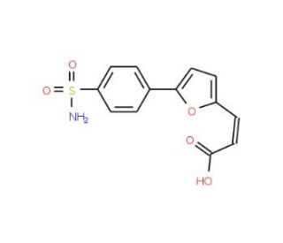(2E)-3-{5-[4-(aminosulfonyl)phenyl]-2-furyl}acrylic acid - chemical structure image