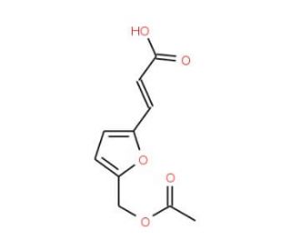 (2E)-3-{5-[(acetyloxy)methyl]-2-furyl}acrylic acid (CAS 38898-02-1) - chemical structure image