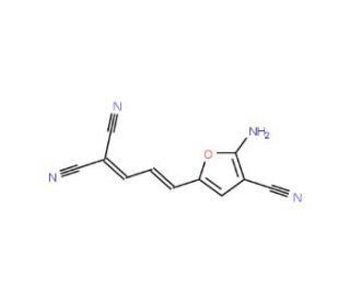 [(2E)-3-(5-amino-4-cyano-2-furyl)prop-2-enylidene]malononitrile (CAS 111203-08-8) - chemical structure image