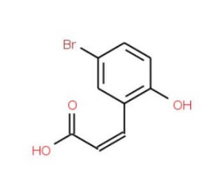 (2E)-3-(5-bromo-2-hydroxyphenyl)acrylic acid - chemical structure image