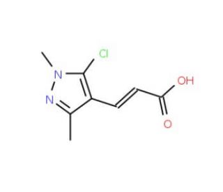 (2E)-3-(5-chloro-1,3-dimethyl-1H-pyrazol-4-yl)acrylic acid - chemical structure image
