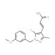 (2E)-3-[5-chloro-1-(3-methoxybenzyl)-3-methyl-1H-pyrazol-4-yl]acrylic acid - chemical structure image
