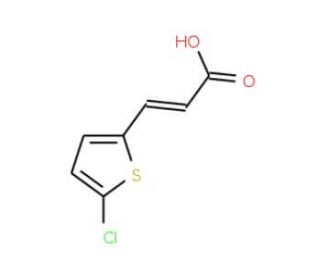 (2E)-3-(5-chlorothien-2-yl)acrylic acid - chemical structure image