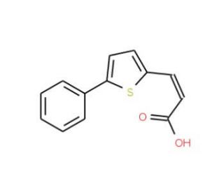 (2E)-3-(5-phenylthien-2-yl)acrylic acid - chemical structure image