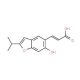 (2E)-3-(6-Hydroxy-2-isopropyl-1-benzofuran-5-yl)prop-2-enoic acid - chemical structure image